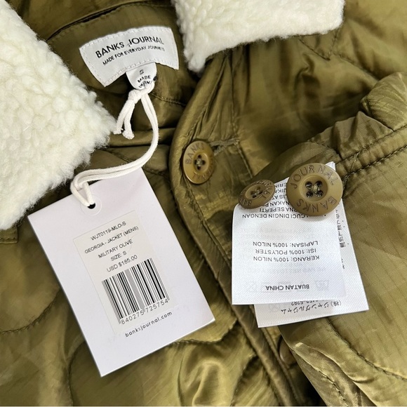 NWT Banks Journal Georgia Jacket Sherpa Collar Mid-Weight Quilted Weave XL M - Picture 4 of 16